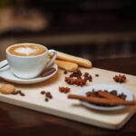 coffee, drink, hot, cup, cappuccino, saucer, caffeine, coffee cup, food