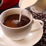 coffee, milk, coffee beans, cup of coffee, coffee cup, cup, pouring, cream, caffeine, cafe, pour, latte, drink, beverage, coffee, coffee, coffee, coffee, coffee